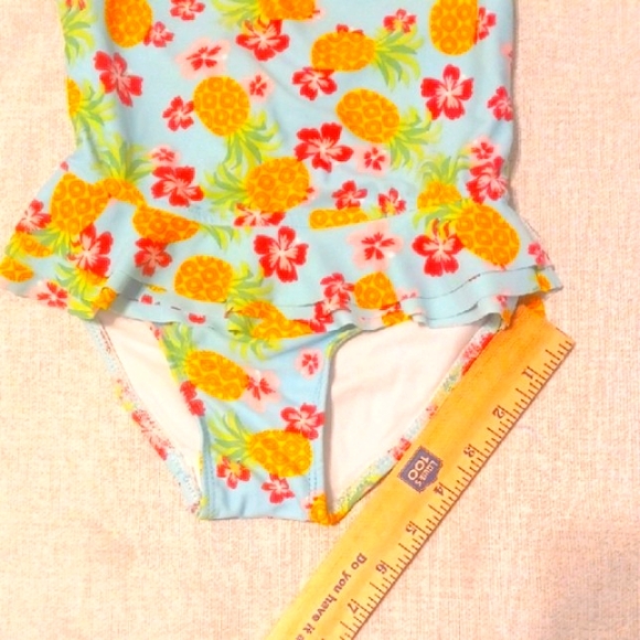 Circo Kids Swim One Piece - Yellow and Blue Floral Used - Picture 2 of 4